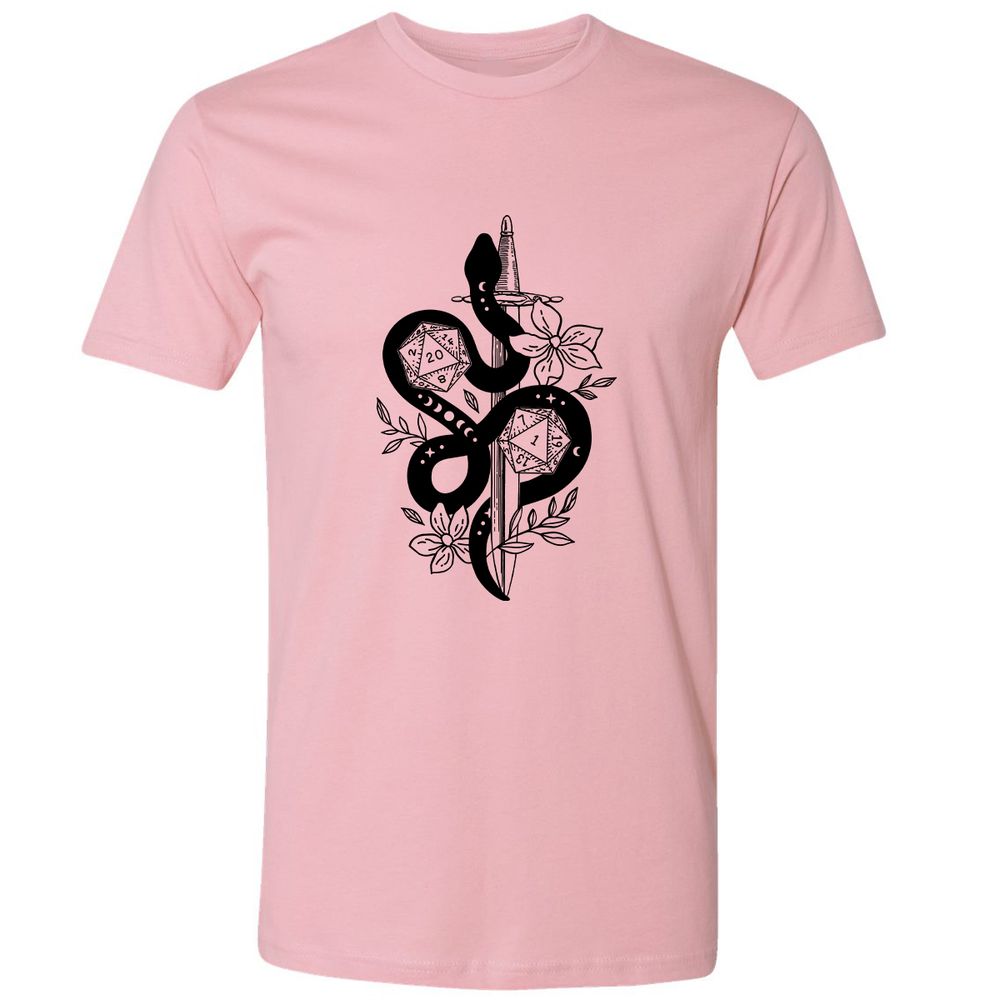 D20 Snake and Sword - Light Pink - 3