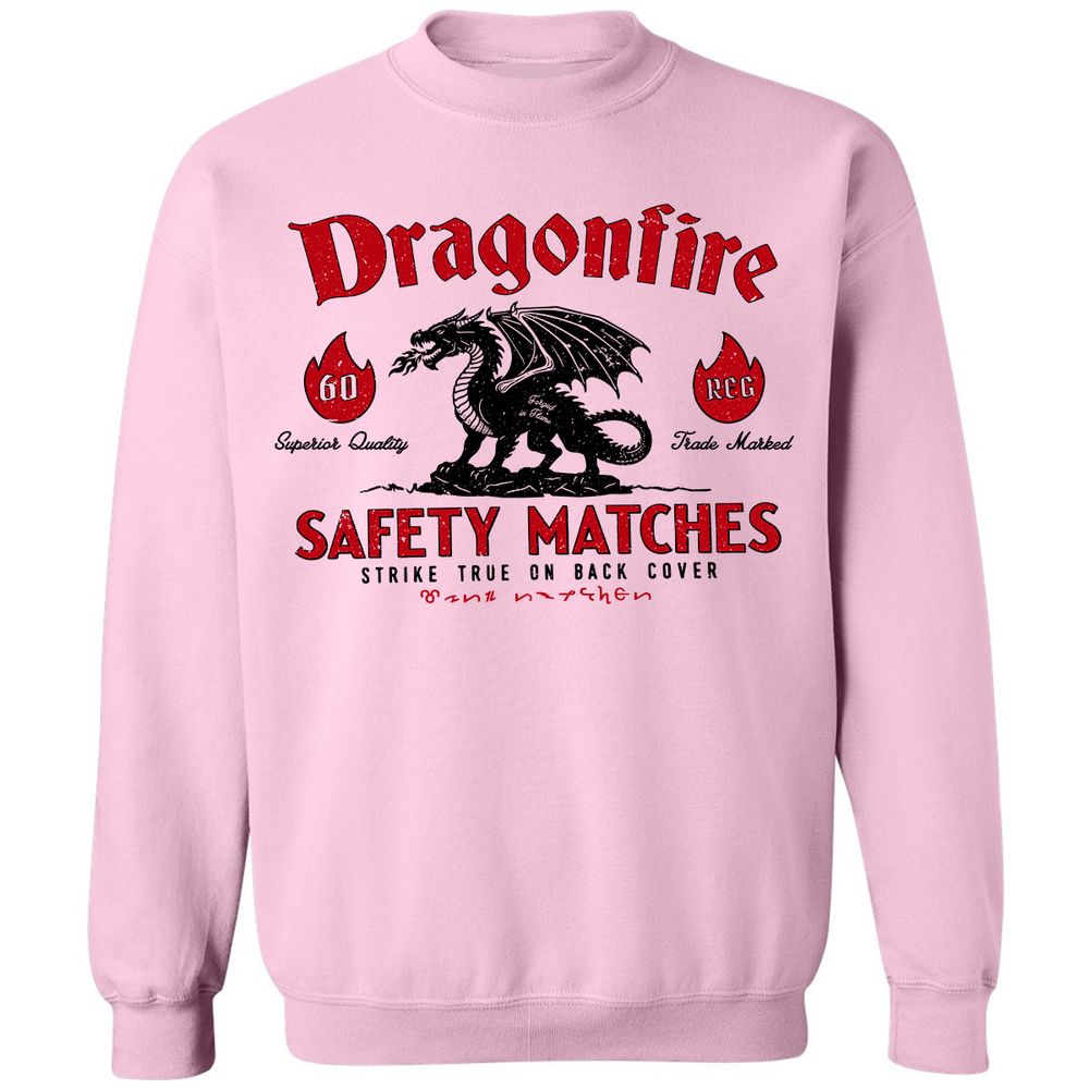 Dragonfire Classic Unisex Sweatshirt - Light Pink - 3