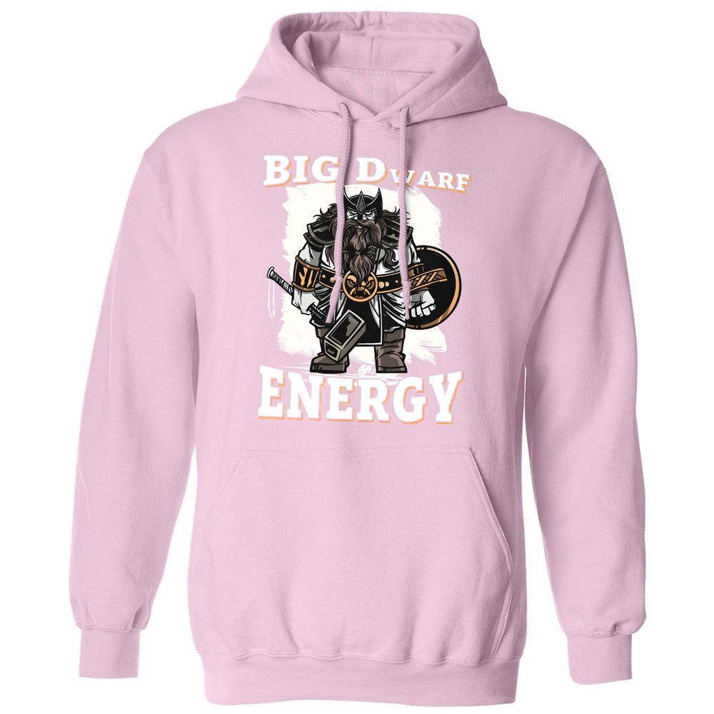 Big Dwarf Energy Classic Unisex Hoodie - Light Pink - 3