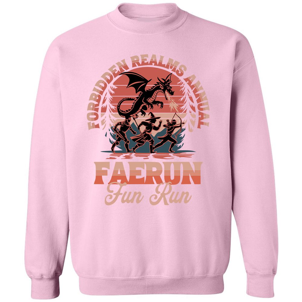 Faerun Fun Run Classic Unisex Sweatshirt - Light Pink - 3