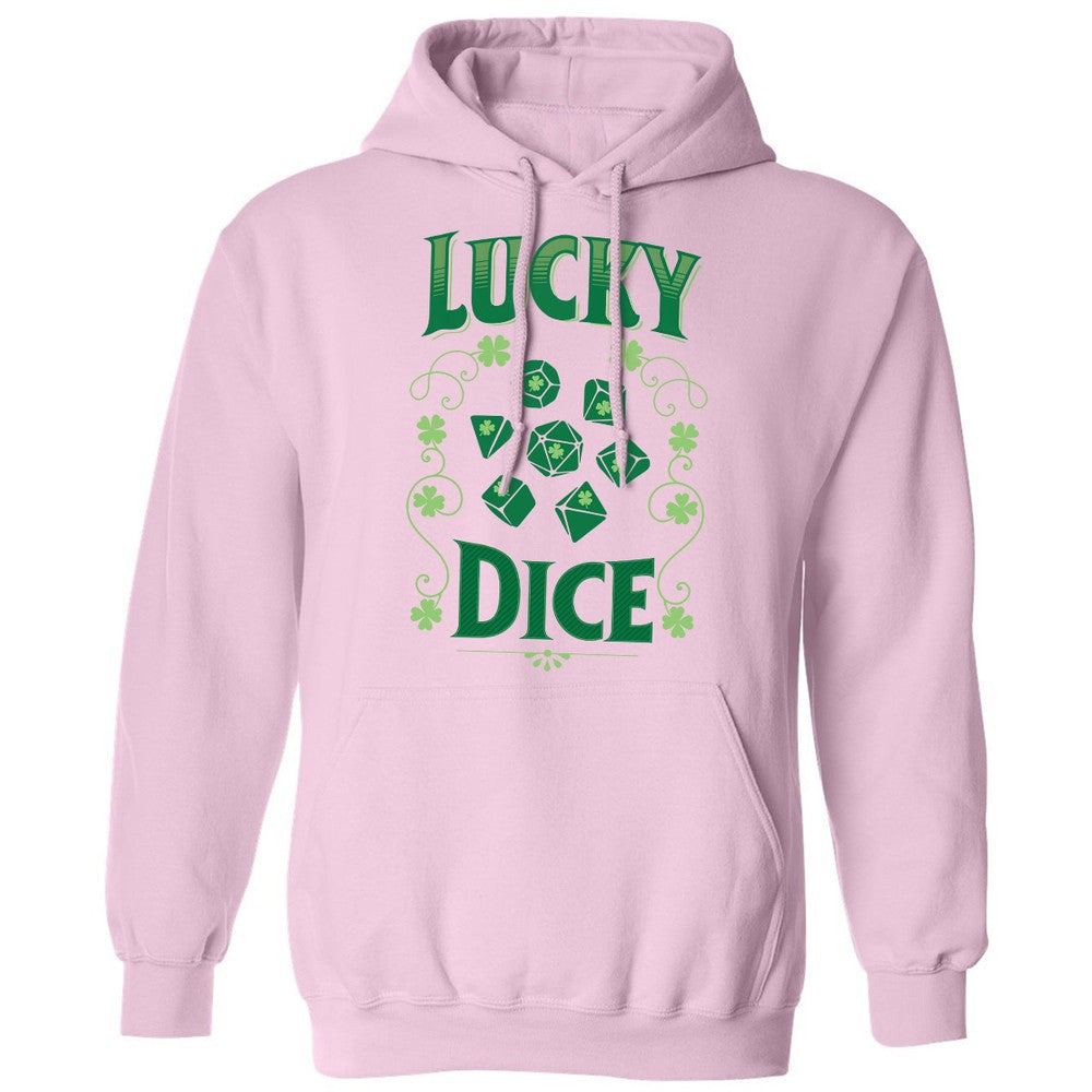 Lucky Dice Classic Unisex Hoodie - Light Pink - 3