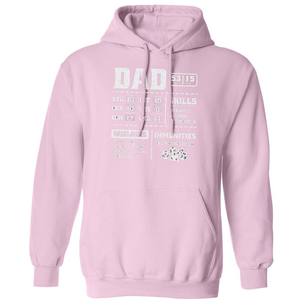 Dad Stat Block 2 Classic Unisex Hoodie - Light Pink - 3