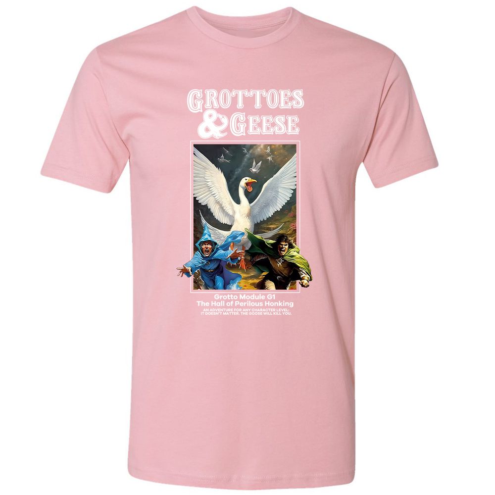 Grottoes & Geese Premium Unisex T-Shirt - Light Pink - 3