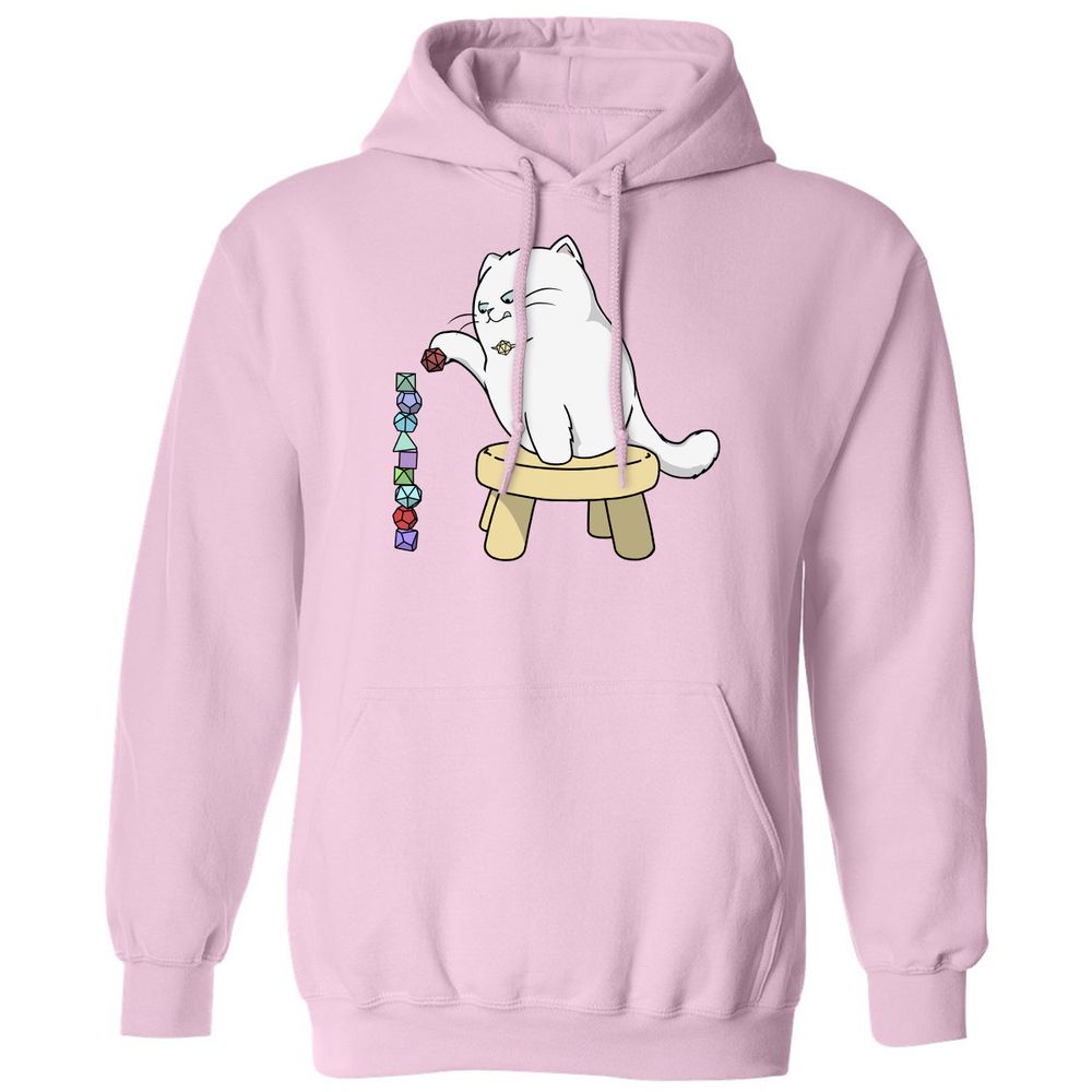 Cat Stacking Dice Classic Unisex Hoodie - Light Pink - 3