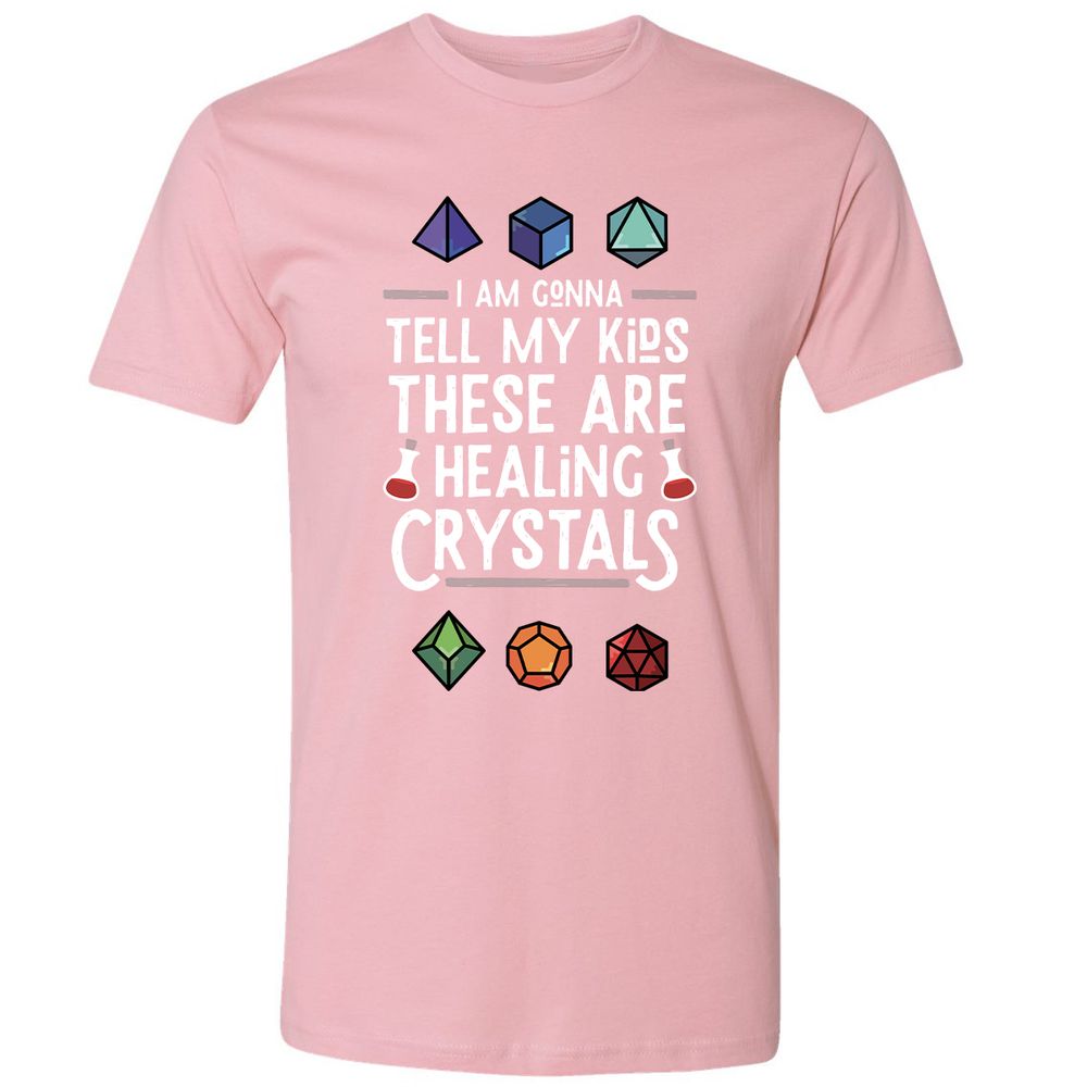 Healing Crystals Premium Unisex T-Shirt - Light Pink - 3