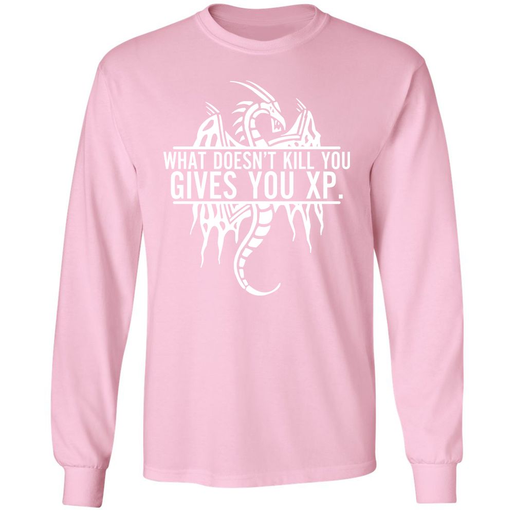 What Doesn't Kill You Long Sleeve T-Shirt - Light Pink - 3