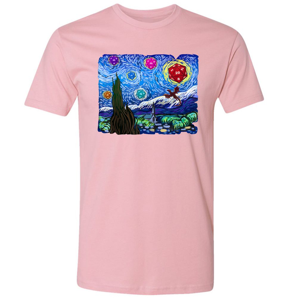Dragon Starry Night Premium Unisex T-Shirt - Light Pink - 3