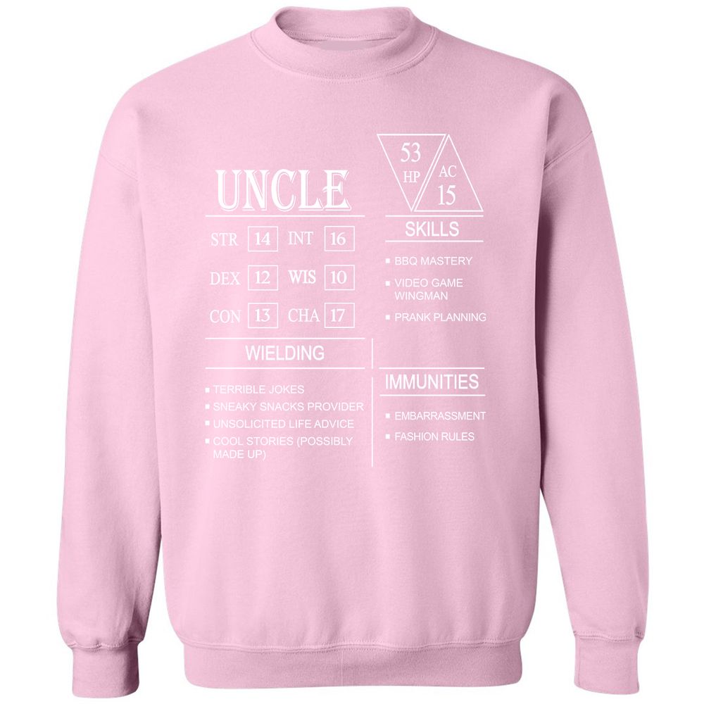 Uncle Stats Classic Unisex Sweatshirt - Light Pink - 3