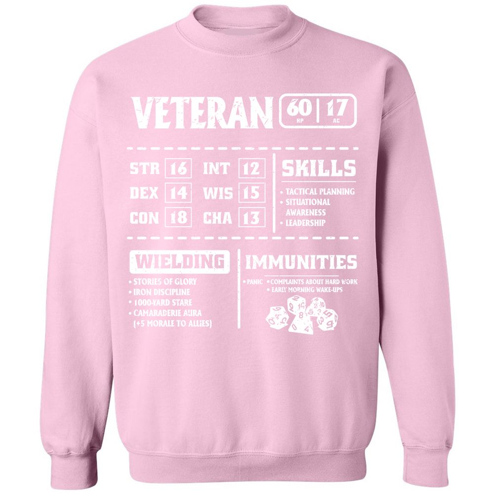 Veteran New Ver. Classic Unisex Sweatshirt - Light Pink - 3