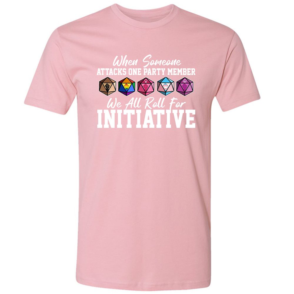 LGBT Roll For Initiative Premium Unisex T-Shirt - Light Pink - 3