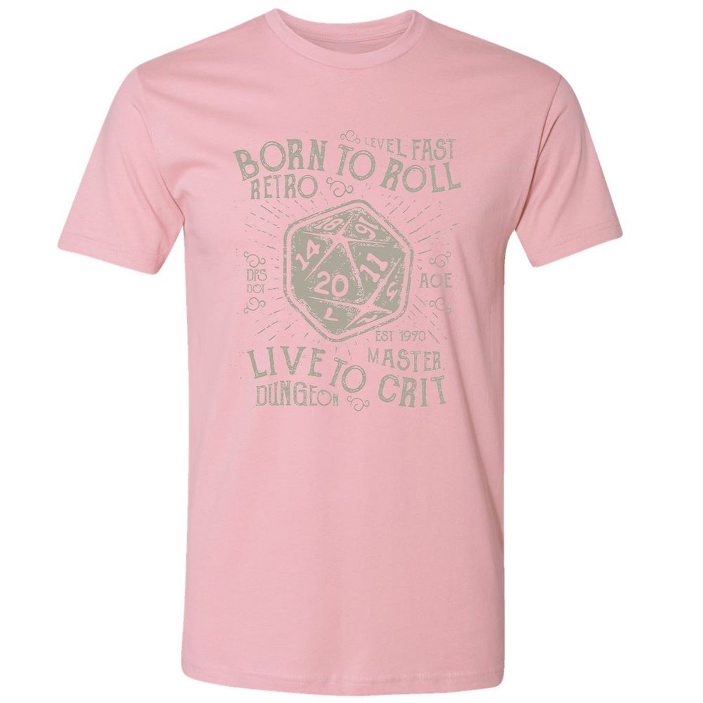 Born To Roll Live To Crit Premium Unisex T-Shirt - Light Pink - 3