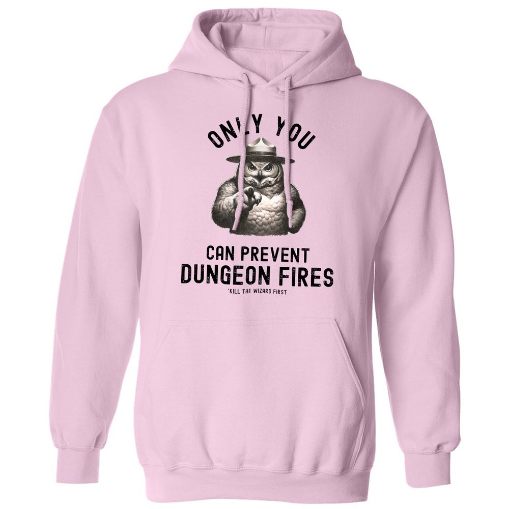 Only You Can Prevent Dungeon Fires Classic Unisex Hoodie - Light Pink - 3