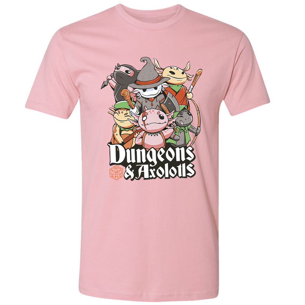 Dungeons And Axolotls Premium Unisex T-Shirt - Light Pink - 3