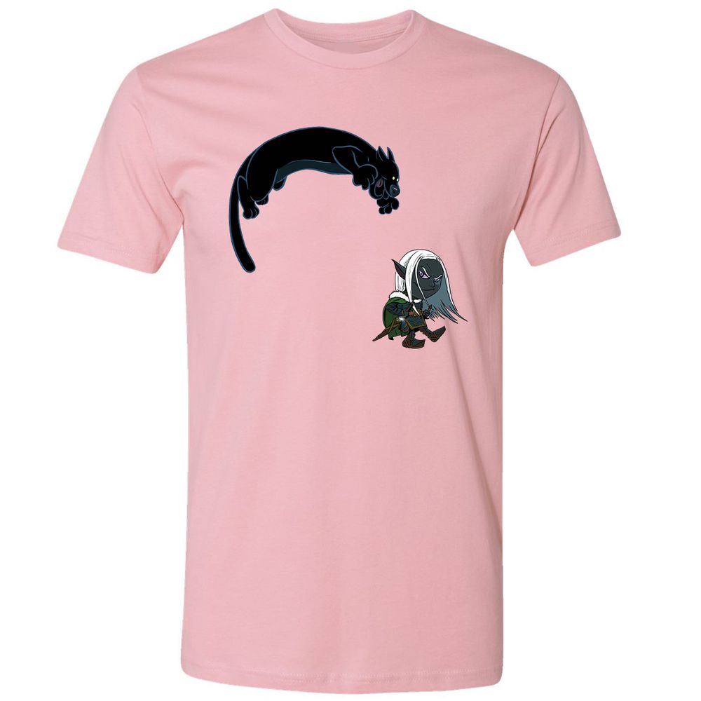 Drizzt And Guenhwyvar Premium Unisex T-Shirt - Light Pink - 3