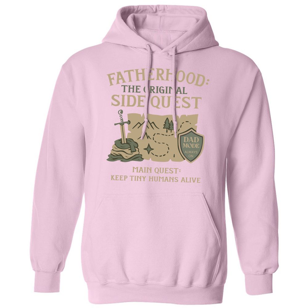 Fatherhood The Original Side Quest Classic Unisex Hoodie - Light Pink - 3