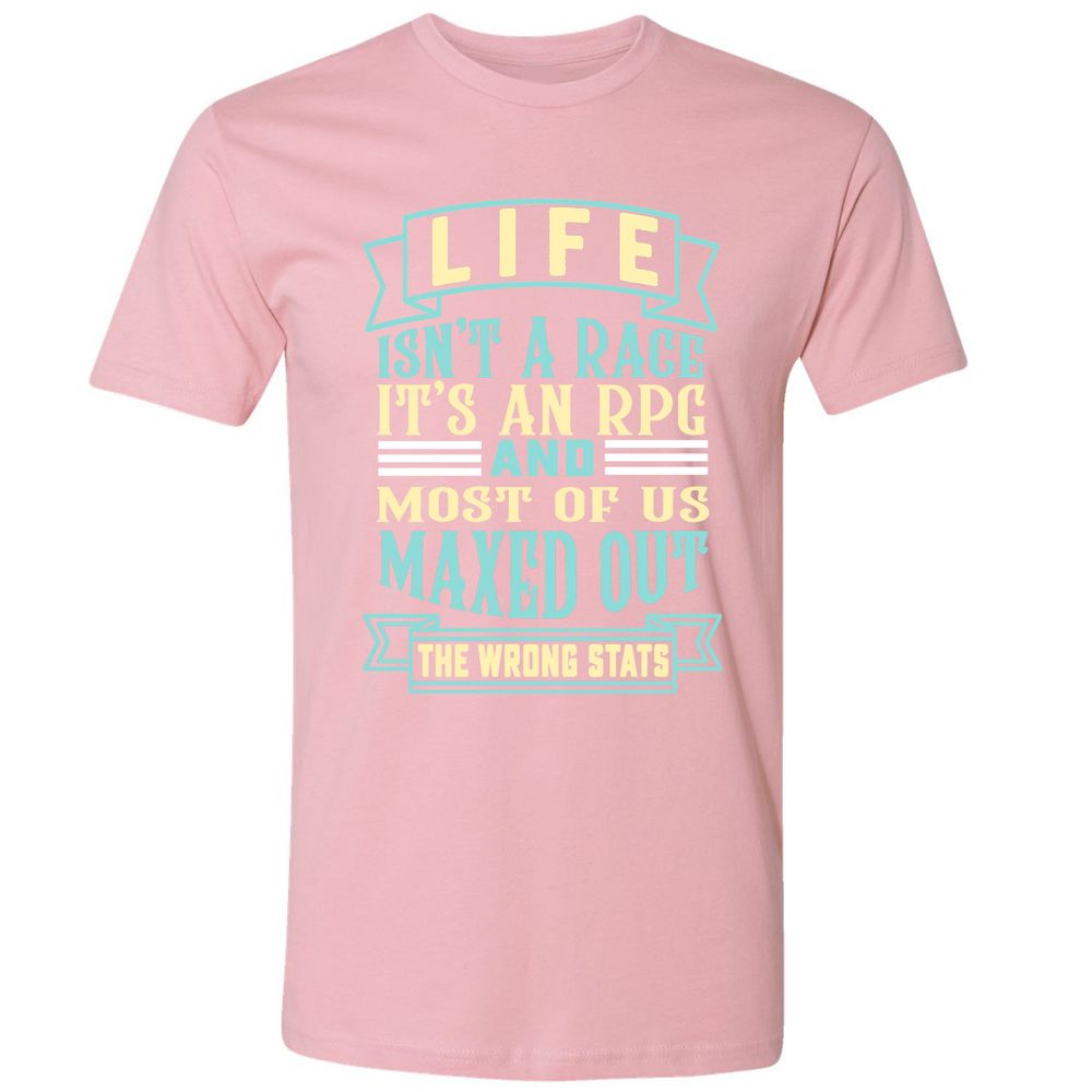 Life Is A RPG Premium Unisex T-Shirt - Light Pink - 3
