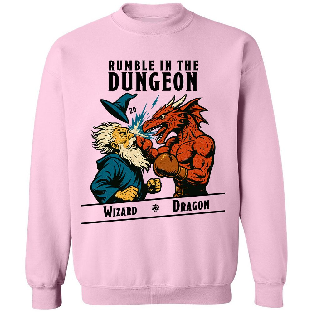 Rumble in the Dungeon Classic Unisex Sweatshirt - Light Pink - 3