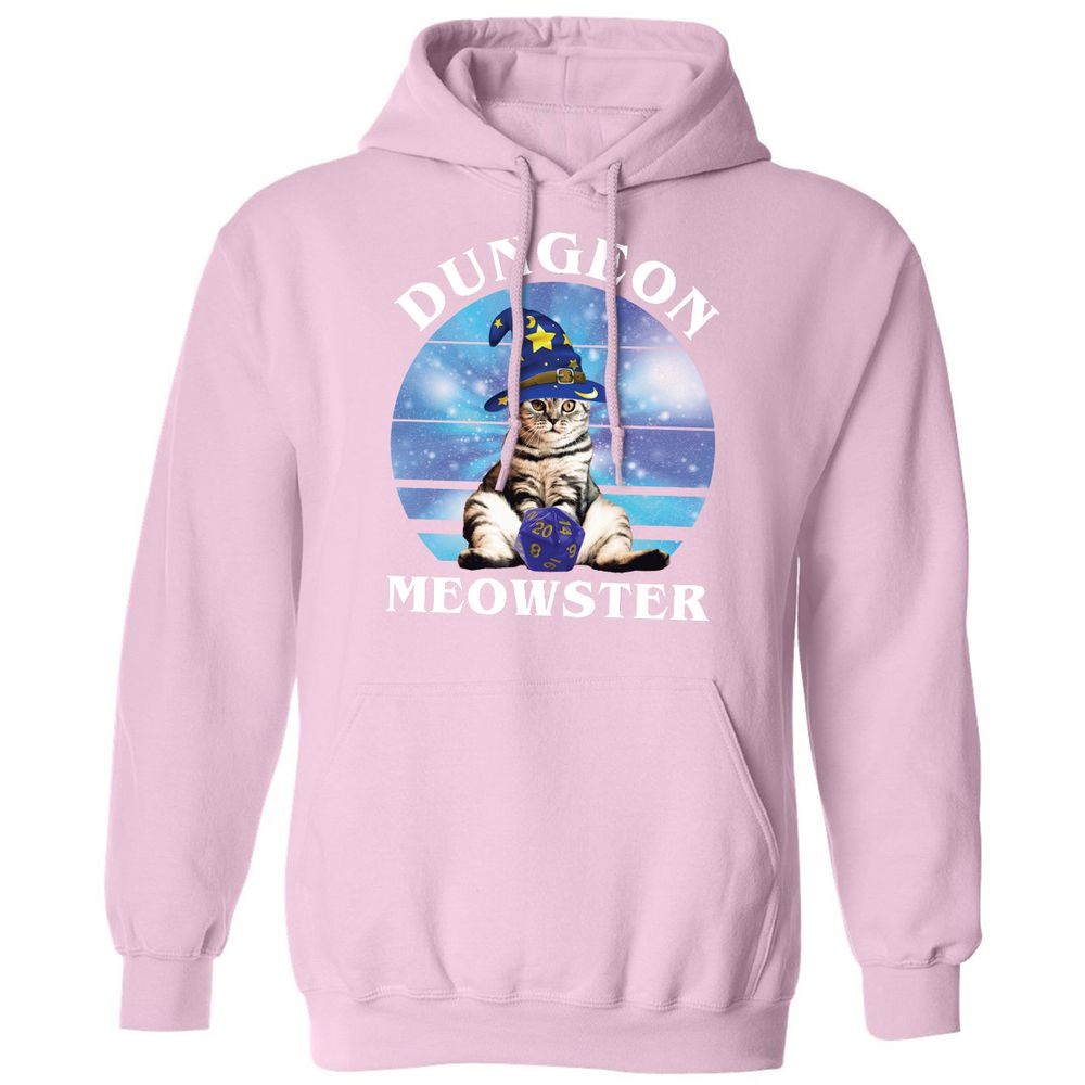 Dungeon Meowster Vintage Classic Unisex Hoodie - Light Pink - 3