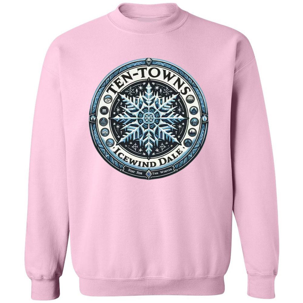 Ten-Towns Icewind Dale Classic Unisex Sweatshirt - Light Pink - 3