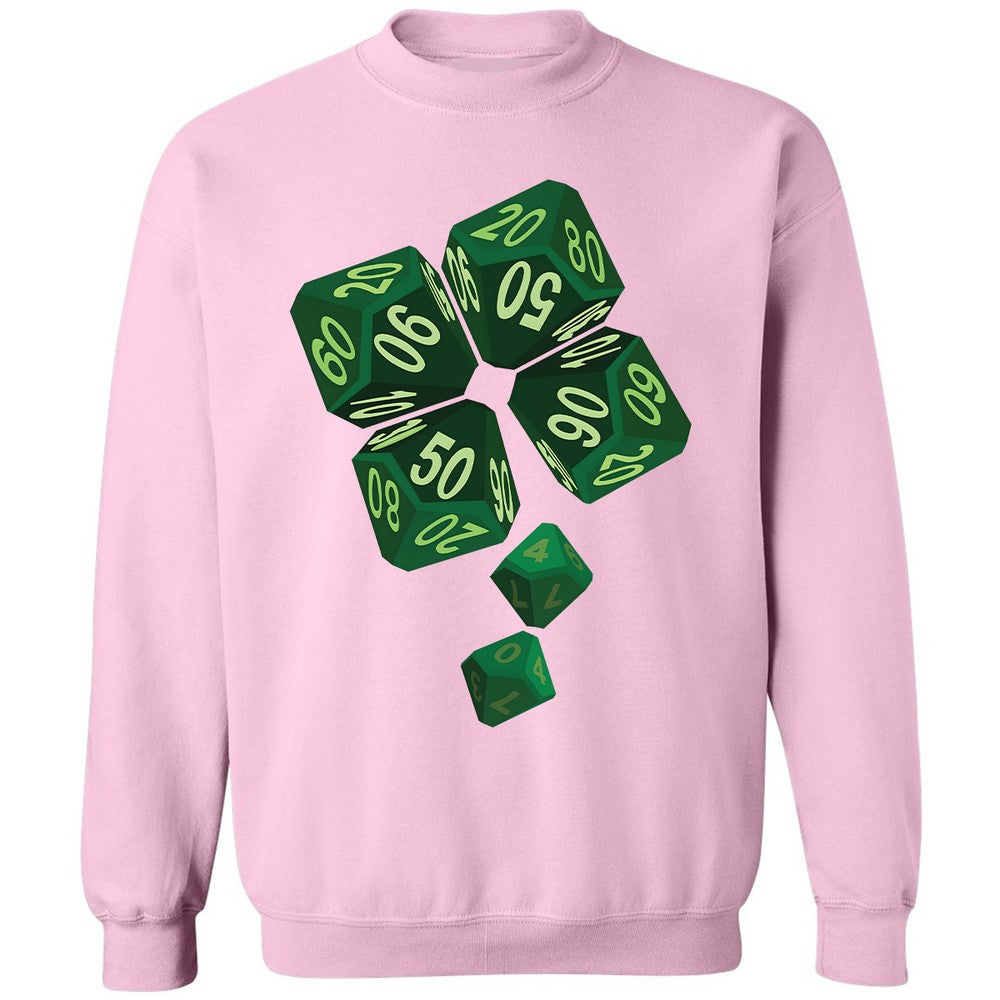 Dice Clover Classic Unisex Sweatshirt - Light Pink - 3