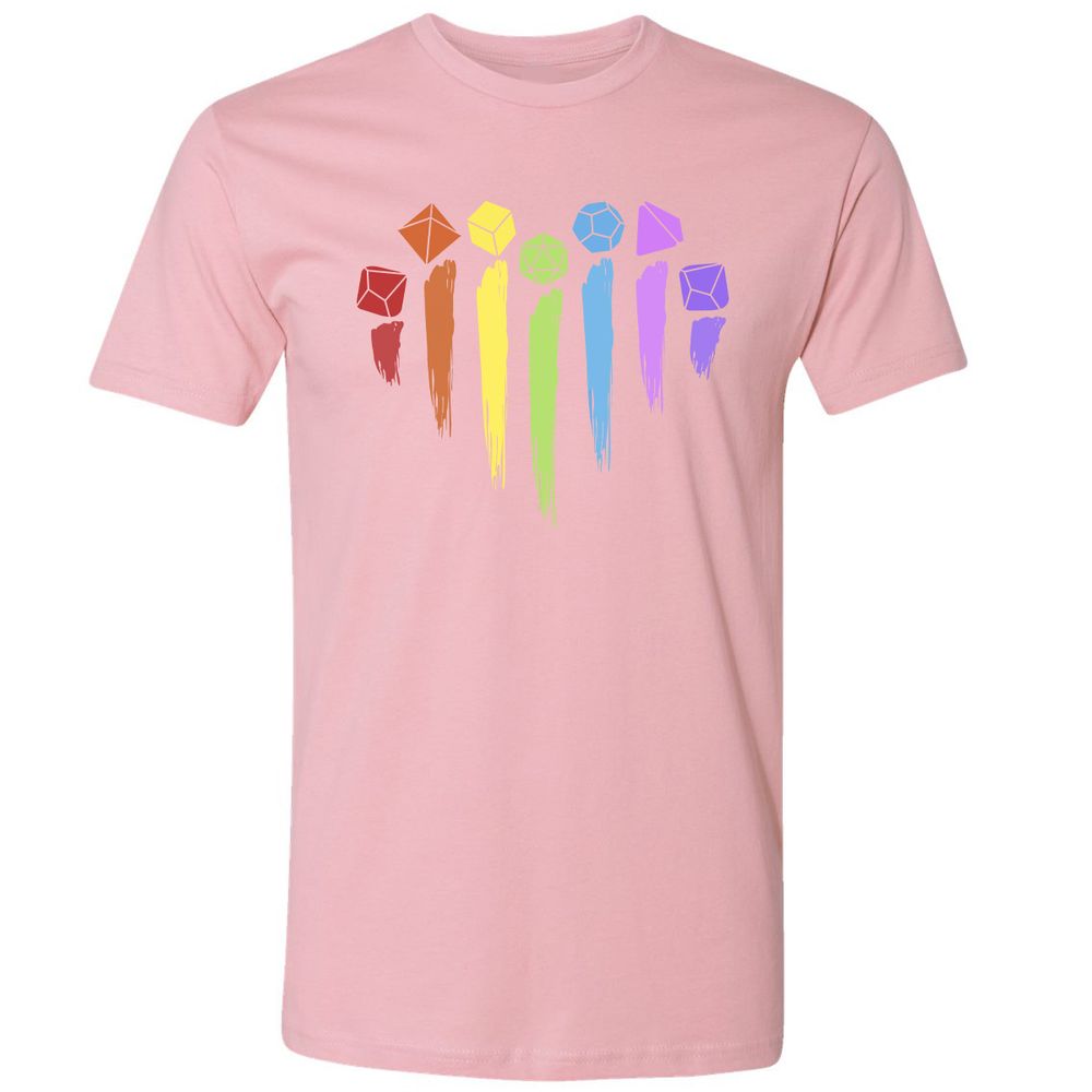 Dice Rainbow Heart Shape - Light Pink - 3