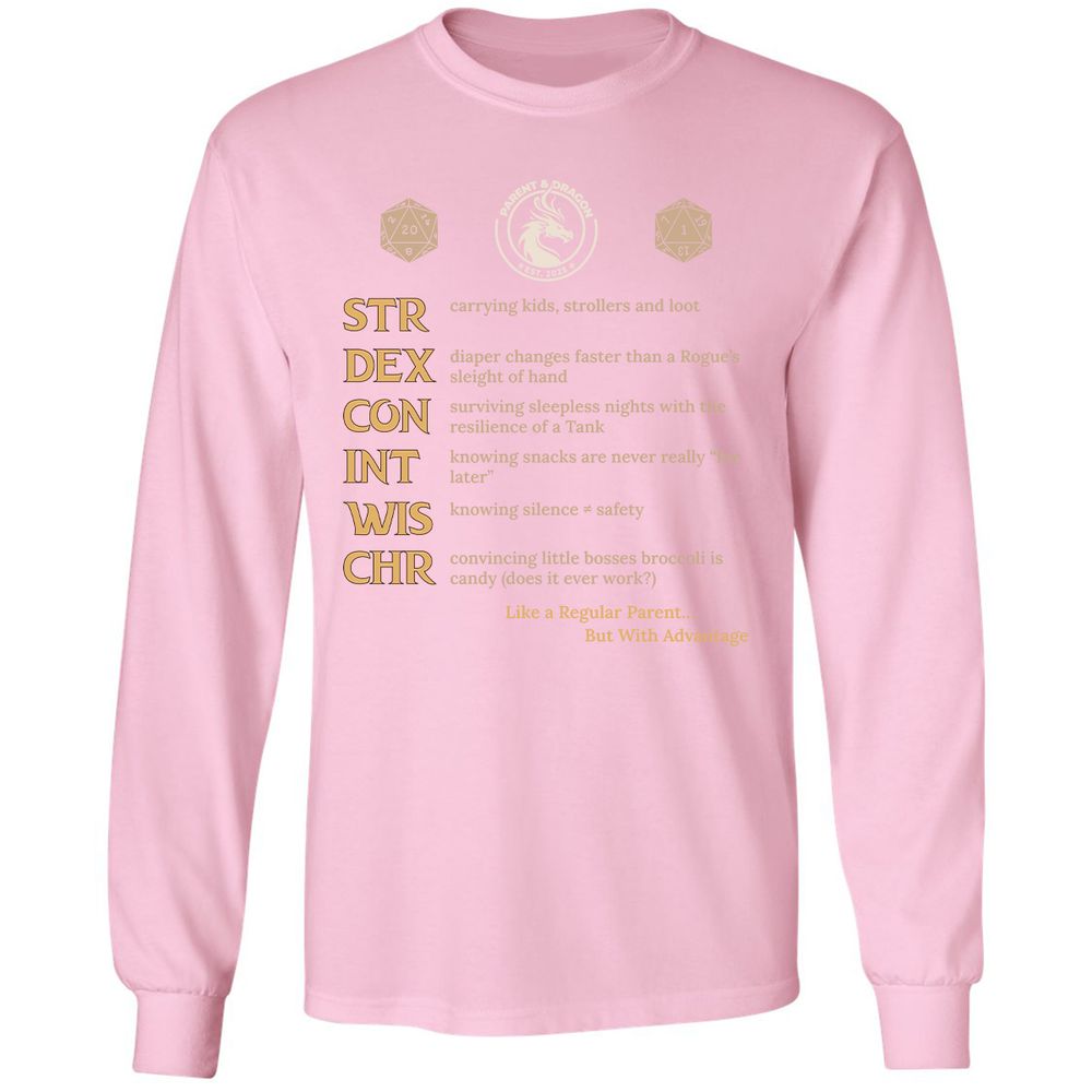 Parent & Dragon RPG Stats - Light Pink - 3