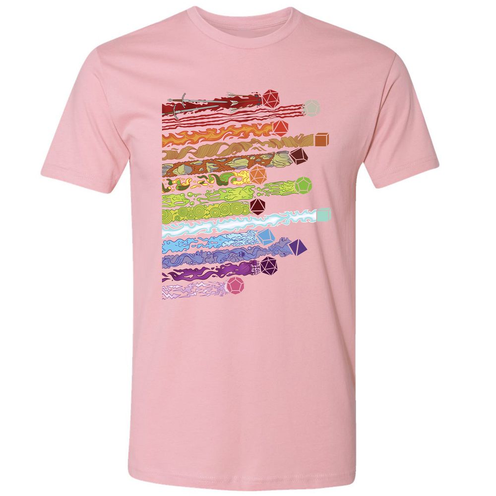 Damage Dices Premium Unisex T-Shirt - Light Pink - 3