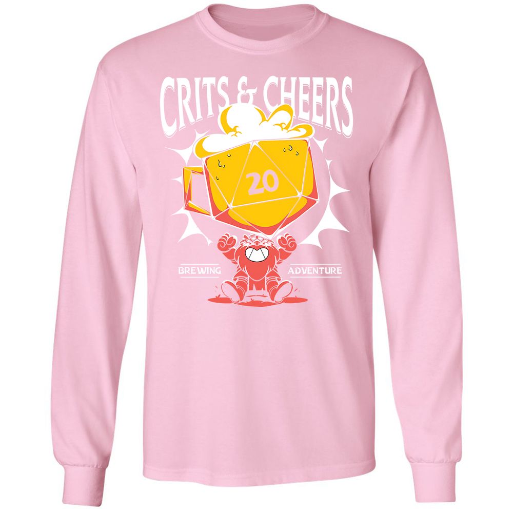 Crits & Cheers Long Sleeve T-Shirt - Light Pink - 3