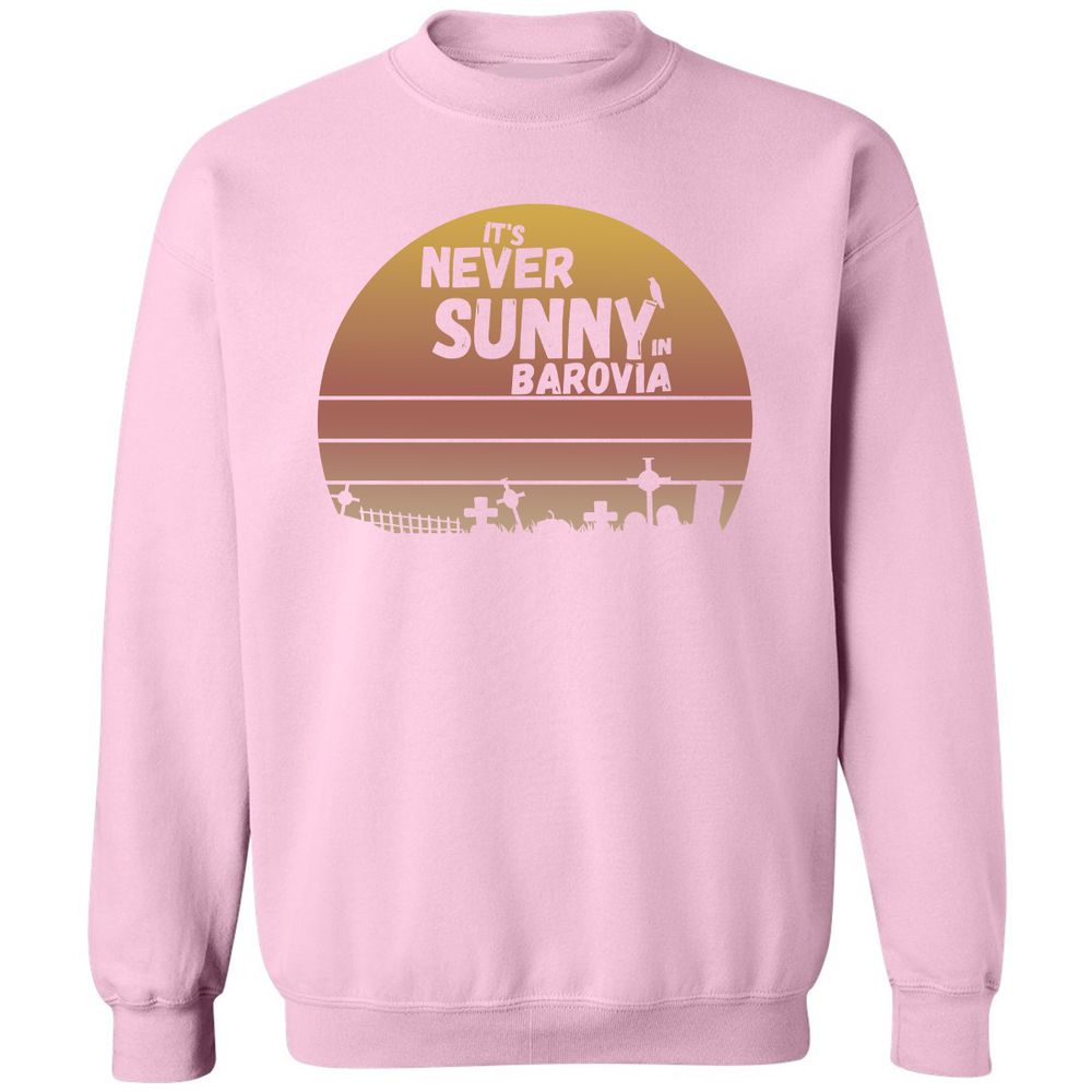 Vintage It's Never Sunny In Barovia Classic Unisex Sweatshirt - Light Pink - 3