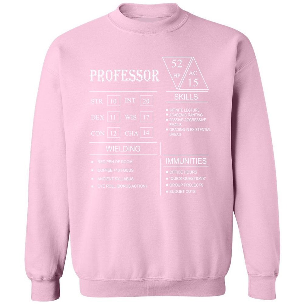 Professor New Classic Unisex Sweatshirt - Light Pink - 3
