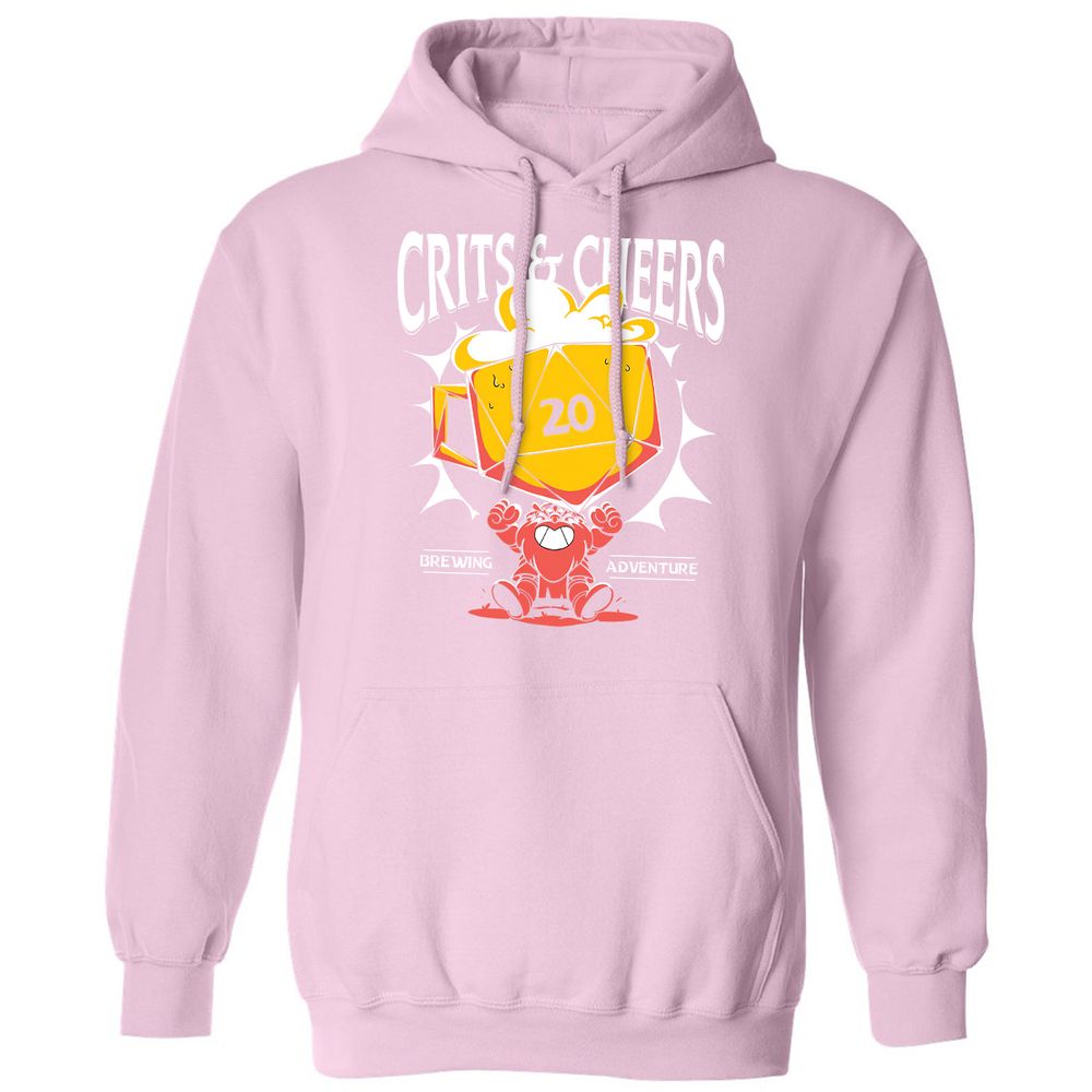 Crits & Cheers Classic Unisex Hoodie - Light Pink - 3