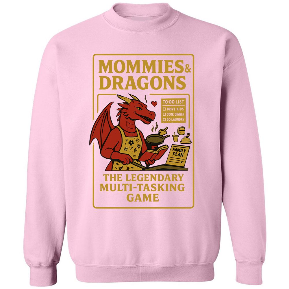 Mommies & Dragons Classic Unisex Sweatshirt - Light Pink - 3