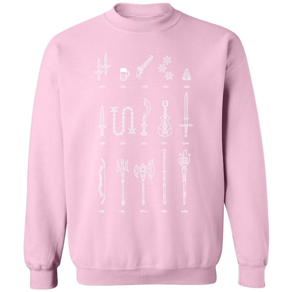 Damage Dealer RPG Classic Unisex Sweatshirt - Light Pink - 3