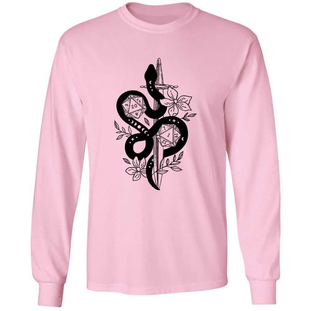 D20 Snake and Sword - Light Pink - 3
