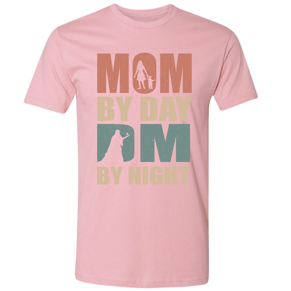 Mom By Day DM By Night Premium Unisex T-Shirt - Light Pink - 3
