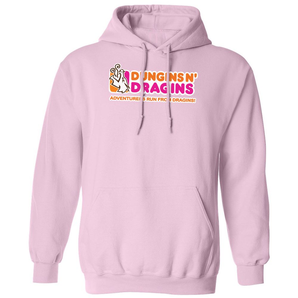 Dungins & Dragins Classic Unisex Hoodie - Light Pink - 3