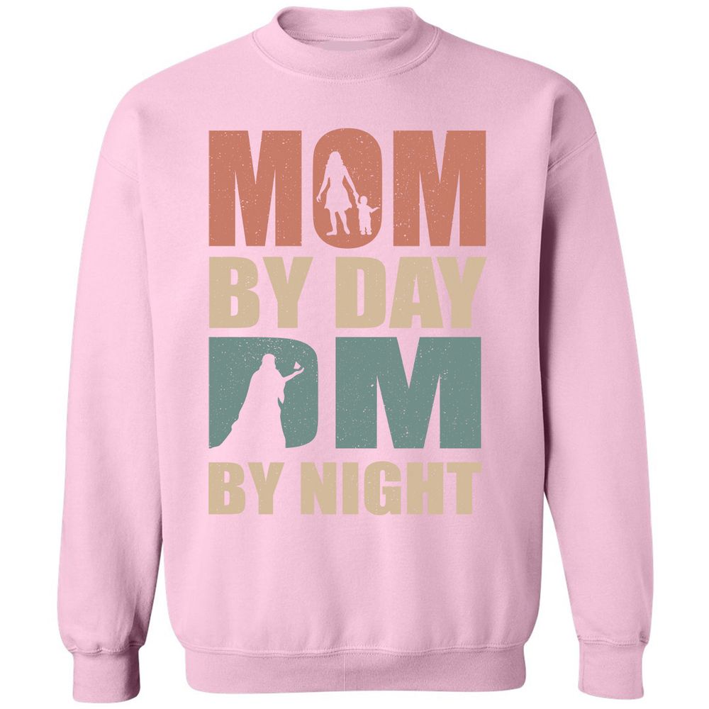 Mom By Day DM By Night Classic Unisex Sweatshirt - Light Pink - 3