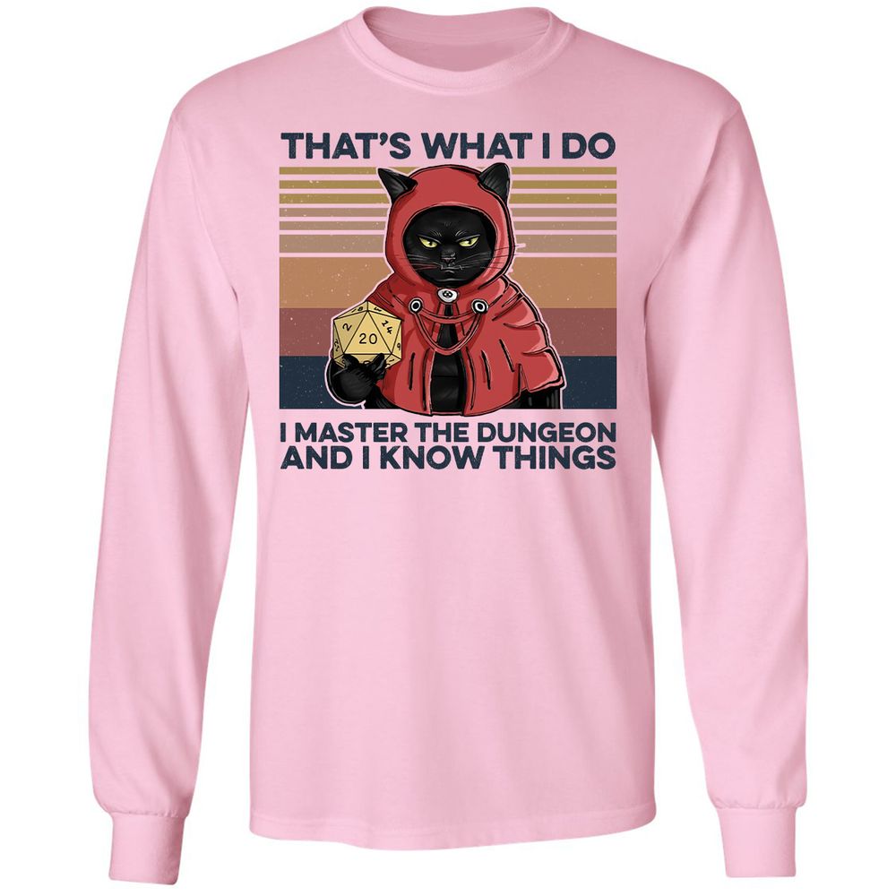 I Master The Dungeons Long Sleeve T-Shirt - Light Pink - 3