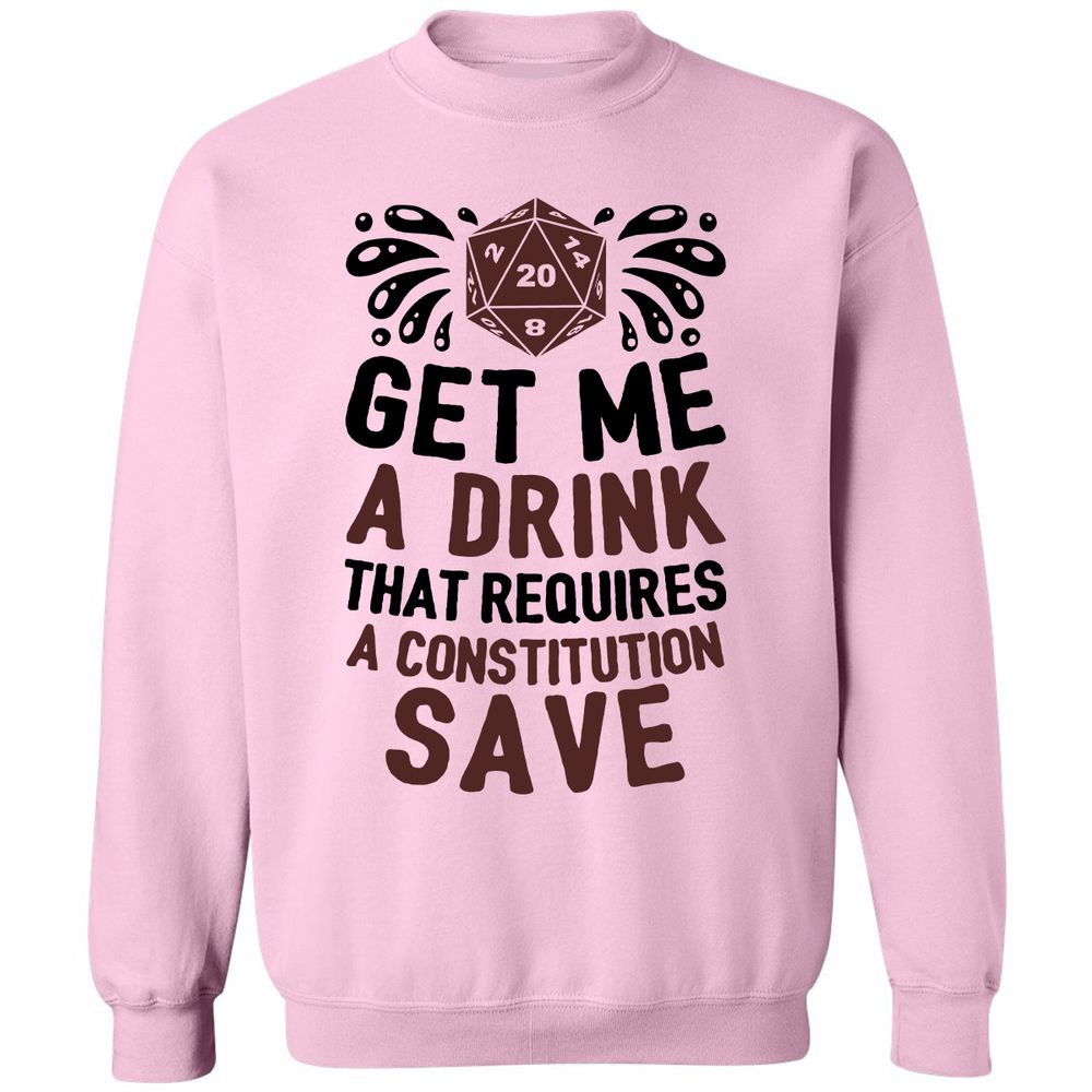 Get Me A Drink Classic Unisex Sweatshirt - Light Pink - 3