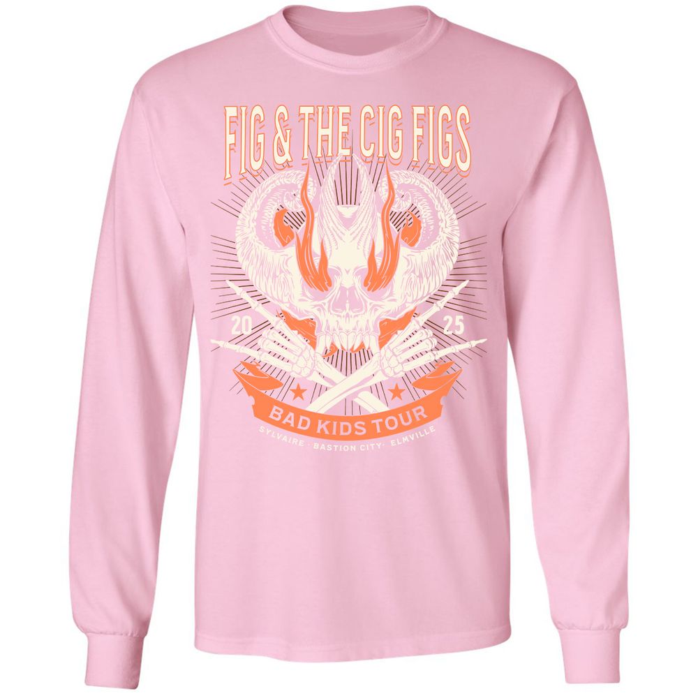 Fig and the Cig Figs, Dimension 20 Long Sleeve T-Shirt - Light Pink - 3