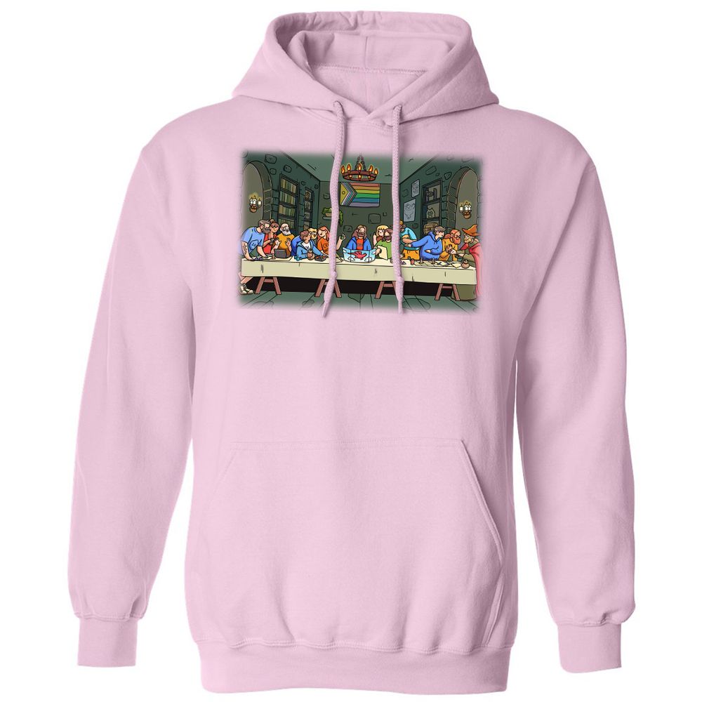 DnD Characters Pride Themed The Last Supper Shirt Classic Unisex Hoodie - Light Pink - 3
