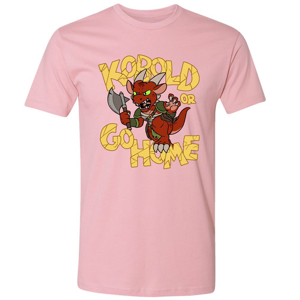 Kobold Or Go Home Premium Unisex T-Shirt - Light Pink - 3