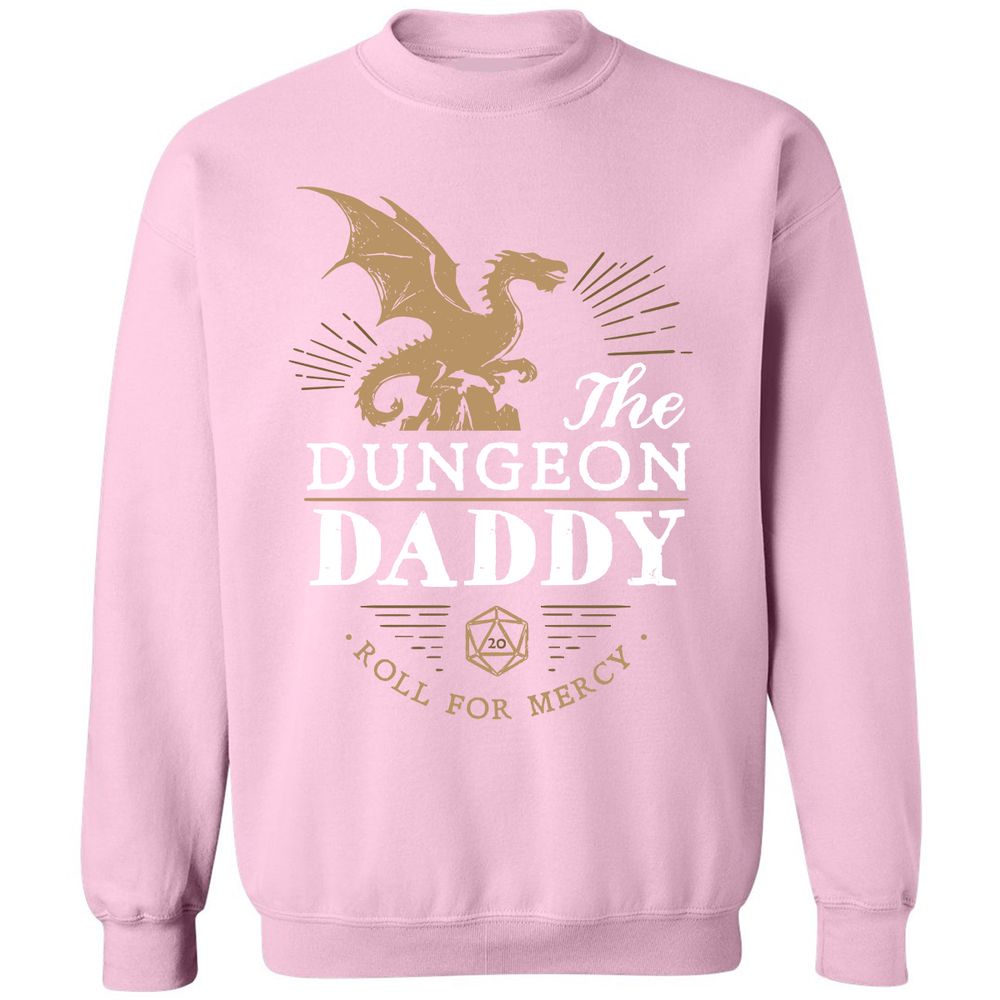 Dungeon Daddy Roll For Mercy Classic Unisex Sweatshirt - Light Pink - 3