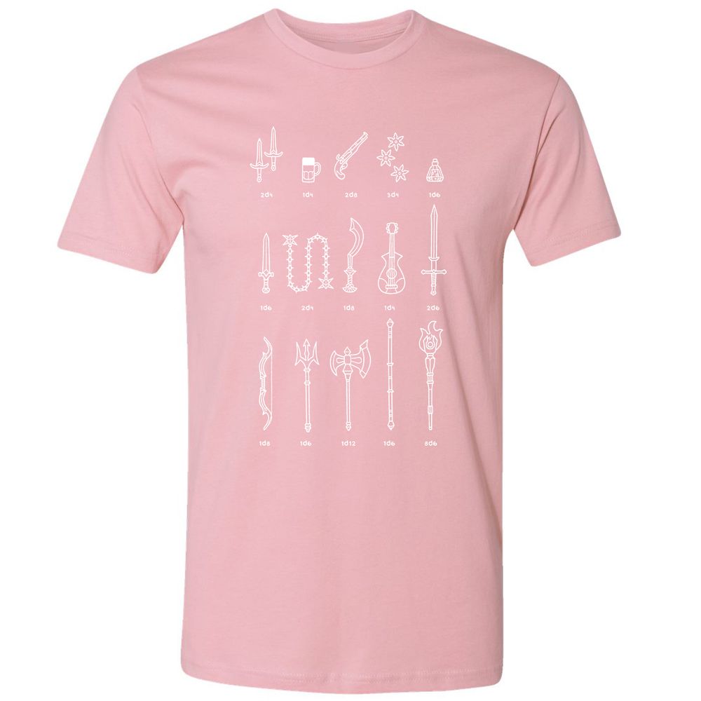 Damage Dealer RPG Premium Unisex T-Shirt - Light Pink - 3