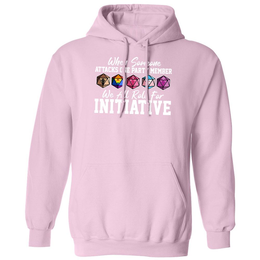 LGBT Roll For Initiative Classic Unisex Hoodie - Light Pink - 3