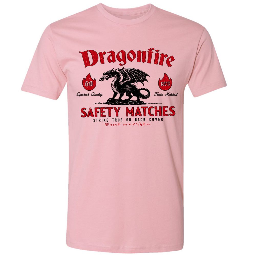 Dragonfire Premium Unisex T-Shirt - Light Pink - 3