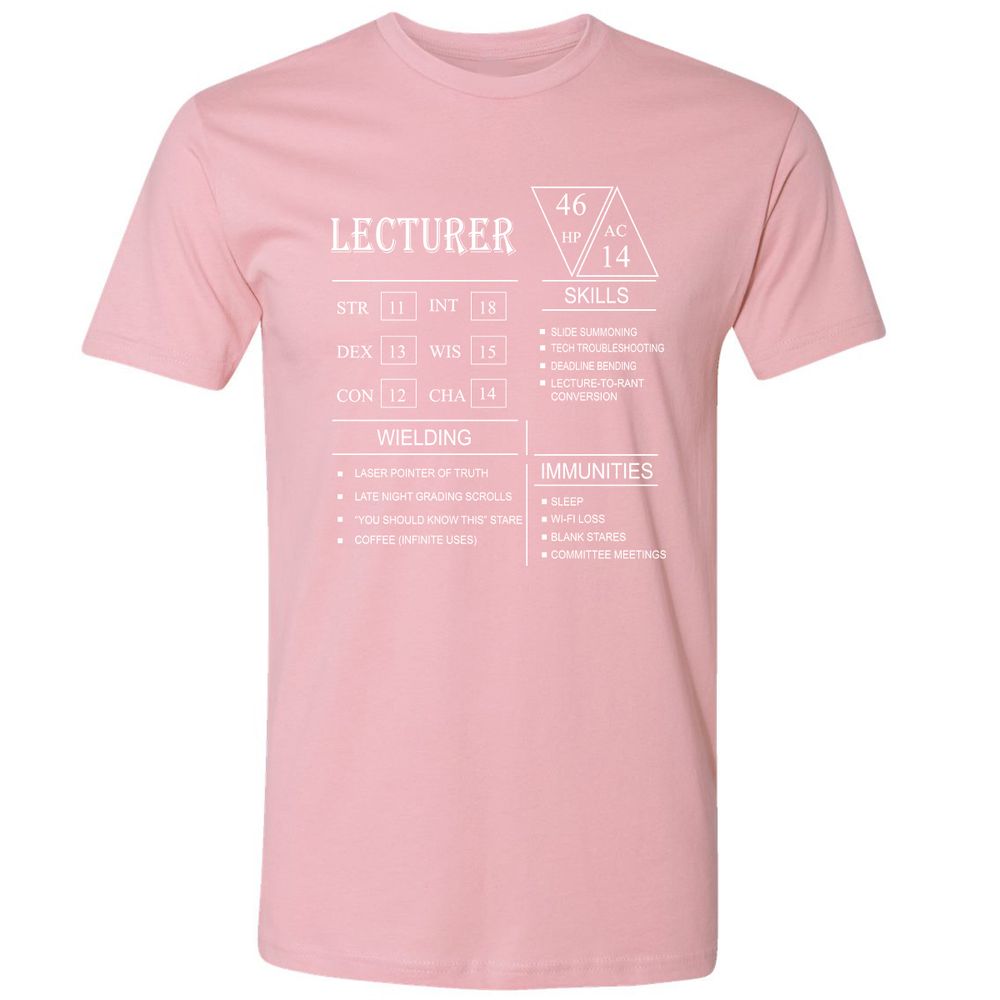 Lecturer New Premium Unisex T-Shirt - Light Pink - 3