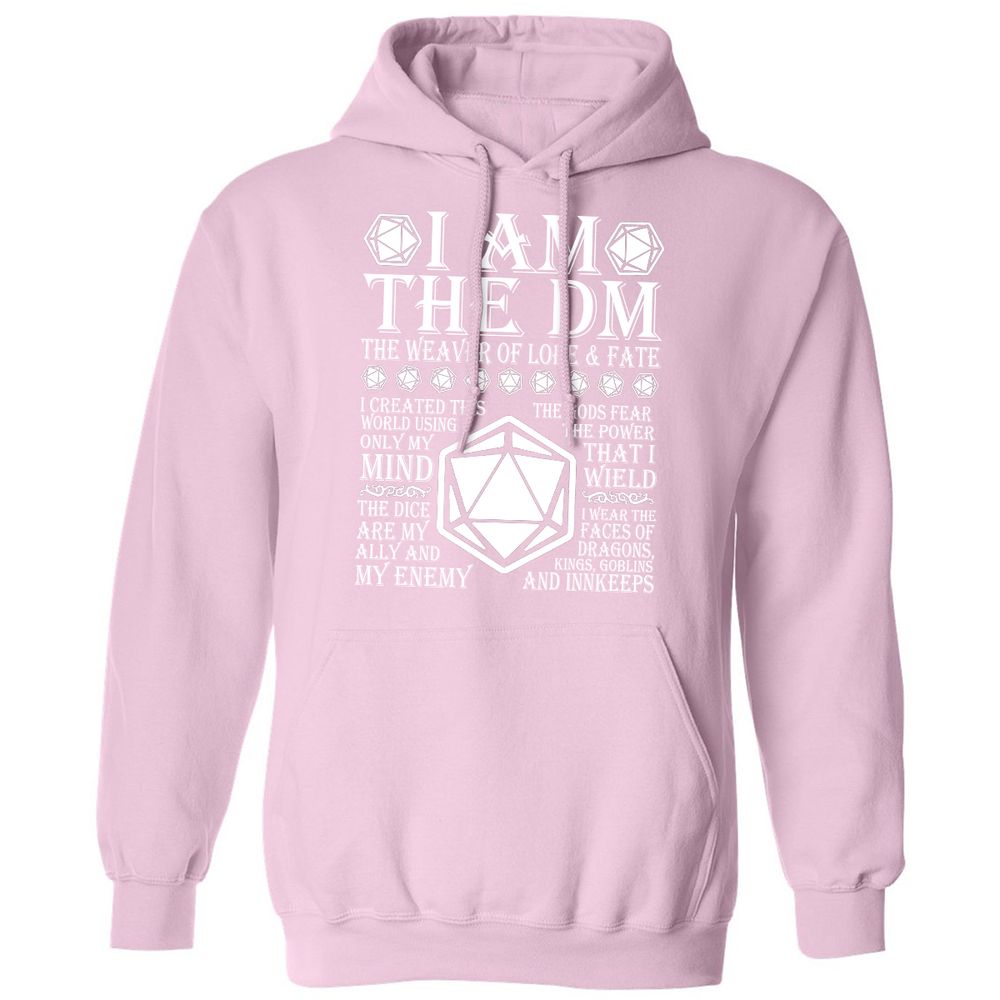 I Am The DM The Weaver Of Lore And Fate Classic Unisex Hoodie - Light Pink - 3