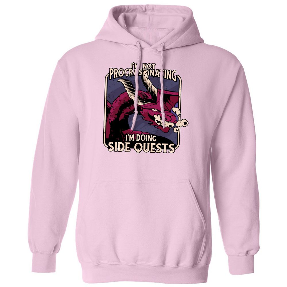 Doing Side Quests Classic Unisex Hoodie - Light Pink - 3