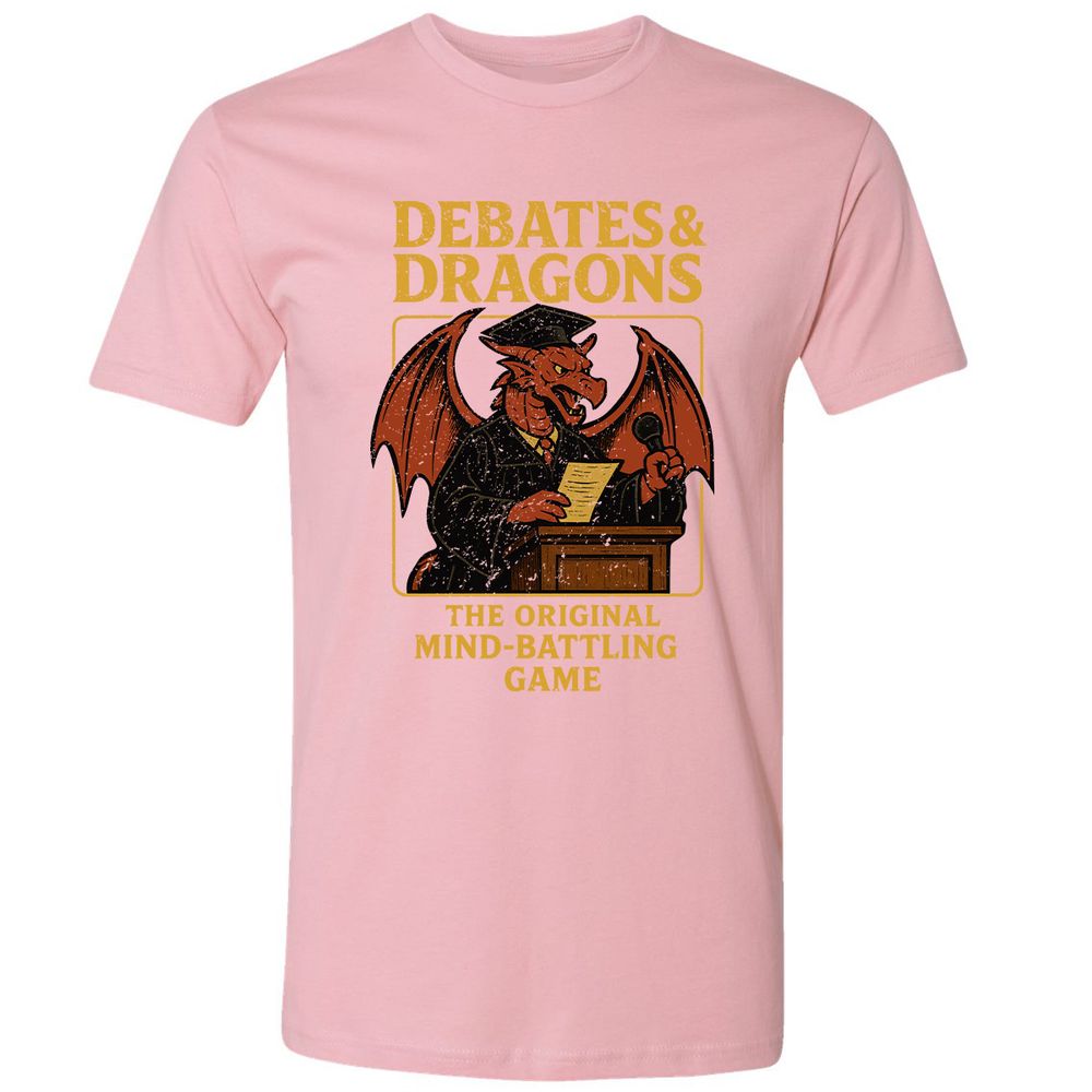 Debates & Dragons Premium Unisex T-Shirt - Light Pink - 3